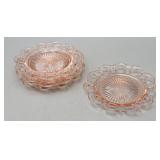 Pink Glass 6" Plates