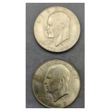 1976 D & 1972 D Clad Ike Dollars