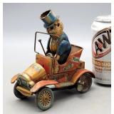 Vintage Tin Wind Up Vehicle Grandpa