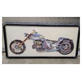 Motorcycle Framed Art 24"Tx50"W