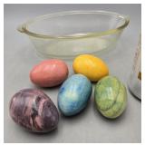 Group of Colored Stone Eggs