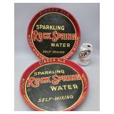 Pair of Rock Spring Water Trays
