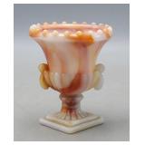 Orange Slag Glass Toothpick Holder 3" H