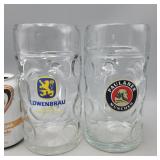 Beer Mugs Lowenbrau & Paulaner