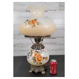 Hurricane Lamp w/Glass Shade Works