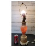 Lamp 23" H  No Shade- Works  & Bottom Lights Up