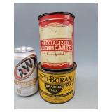 Brazing Flux & Lubricants Cans - Both Full