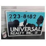 Metal Universal Realty Sign 17.5"ï¿½24"