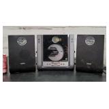 Phillips Micro System- Powers On- Speakers & Lg