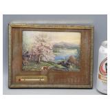 Framed Farm Pic Themometer 8" ï¿½ 6"