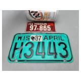 1955 Missouri Bike License Plate & Wisconsin