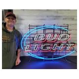 Bud Light Neon 31"ï¿½48" Works Frame has rust Spots