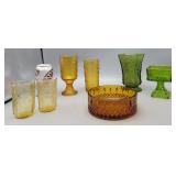 Green & Yellow Glass Dishes