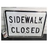 Metal Sidewalk Closed Sign 18"ï¿½24"