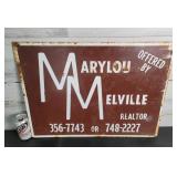 Marylou Melville Realtor Metal Sign 18"ï¿½24"