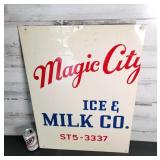 Magic City Ice & Milk Co Metal Sign 19.5"ï¿½26"