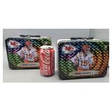 Pair of NFL Metal Lunchboxes - Patrick Mahomes