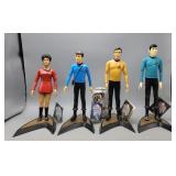 Star Trek 1991 Figures on Display Stands 10.5 -