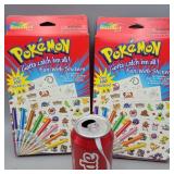 SEALED! Pair of 1998 Pokï¿½mon Sticker Sets