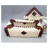 Beaded Kleenex Box & Napkin Holder