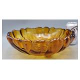 Large Amber Bowl 11"