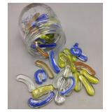 Jar of Odd Polished Glass Pieces