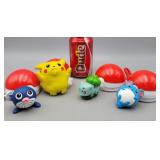 Lot of 4 Pokï¿½mon 1999 Burger King Pokeballs