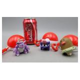 Lot of 3 Pokï¿½mon 1999 Burger King Novelty Pokeball