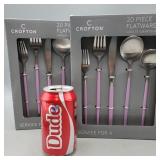 *NEW* Lot of 2 - 20 Piece Flatware Sets