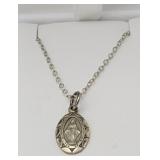 Sterling Silver Necklace & Sterling Silver M