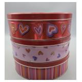 Group of 3 Stacking Heart Tins