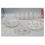 Clear Glass Dishes & Sm Caddy Set