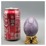 Decorative Marble Stone Egg Swan Stand