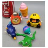 Tomy Wind Up Novelty Lot, Pac-Man,Penguin,and