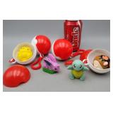 Lot of 4 Pokï¿½mon 1999 Burger King Pokeballs