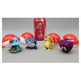 Lot of 4 Pokï¿½mon 1999 Burger King Pokeballs