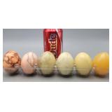 Lot of 6 Polished Stone Eggs