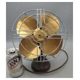 Metal Fan Works Blades Painted Gold - Has a