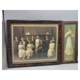 B&W Photo 13.5"x15.5" & Lady Print R-Ford Harber