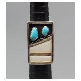 Sterling Silver & Turquoise Ring Size 8  F.