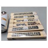 Lot of Adventureland Wooden Train Whistles