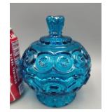 Moon & Stars Blue Covered Dish