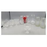 Clear Glass Vases & Dessert Dishes