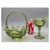 Avocado Glass Basket & Candy Dish