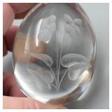 Decorative Clear Etched Egg