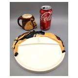 Horse Plate & Mug Ceramic