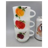 Fire-King Painted Mugs