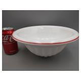 Large Red Stripe Bowl 10.5" Round