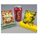 Pokï¿½mon 2000 Burger King 3D cards, Stands, Pikachu