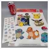 Pokï¿½mon Lot,1999 Tattoo Sheet and 1999 Window